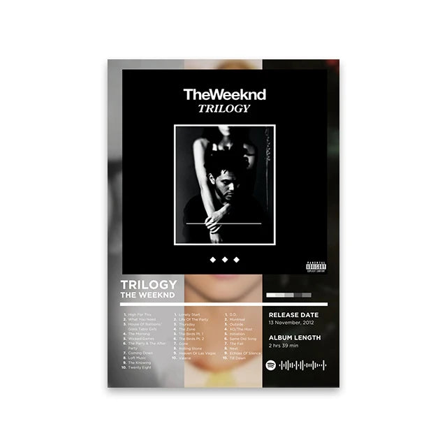 Rapper Album Cover Retro Poster Music Canvas Wall Art Print Mural Home Decor Music Lover Gift