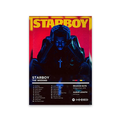 Rapper Album Cover Retro Poster Music Canvas Wall Art Print Mural Home Decor Music Lover Gift