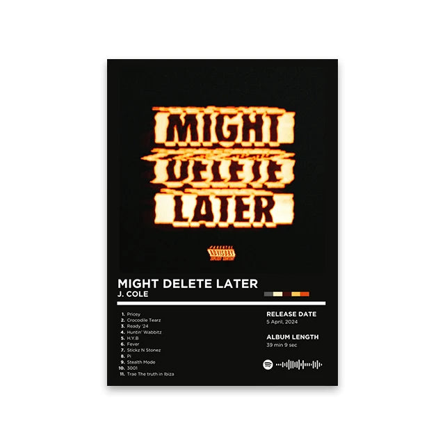 Rapper Album Cover Retro Poster Music Canvas Wall Art Print Mural Home Decor Music Lover Gift