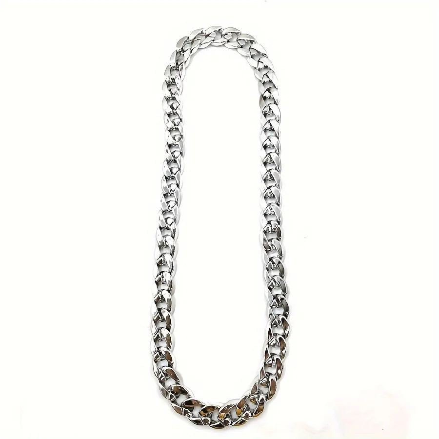 1pcs Hip hop necklace personalized thick plastic Cuban chain punk festival performance party gift fanchain