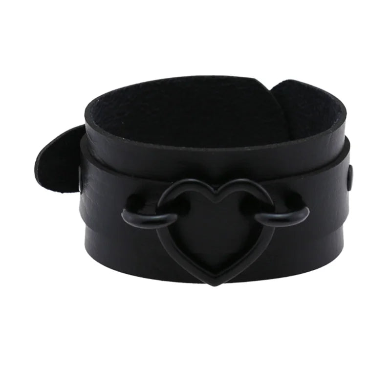 1Pc Hip Hop Men Goth PU Leather Wristband bracelet en cuir Vintage Cosplay Rock Spikes Rivet Chunky Cuff Black браслеты