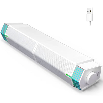 Jeecoo M20 Bluetooth Computer Speakers for PC Desktop Monitor, Wired USB-Powered,Combine/Separate to Customize Your Desk