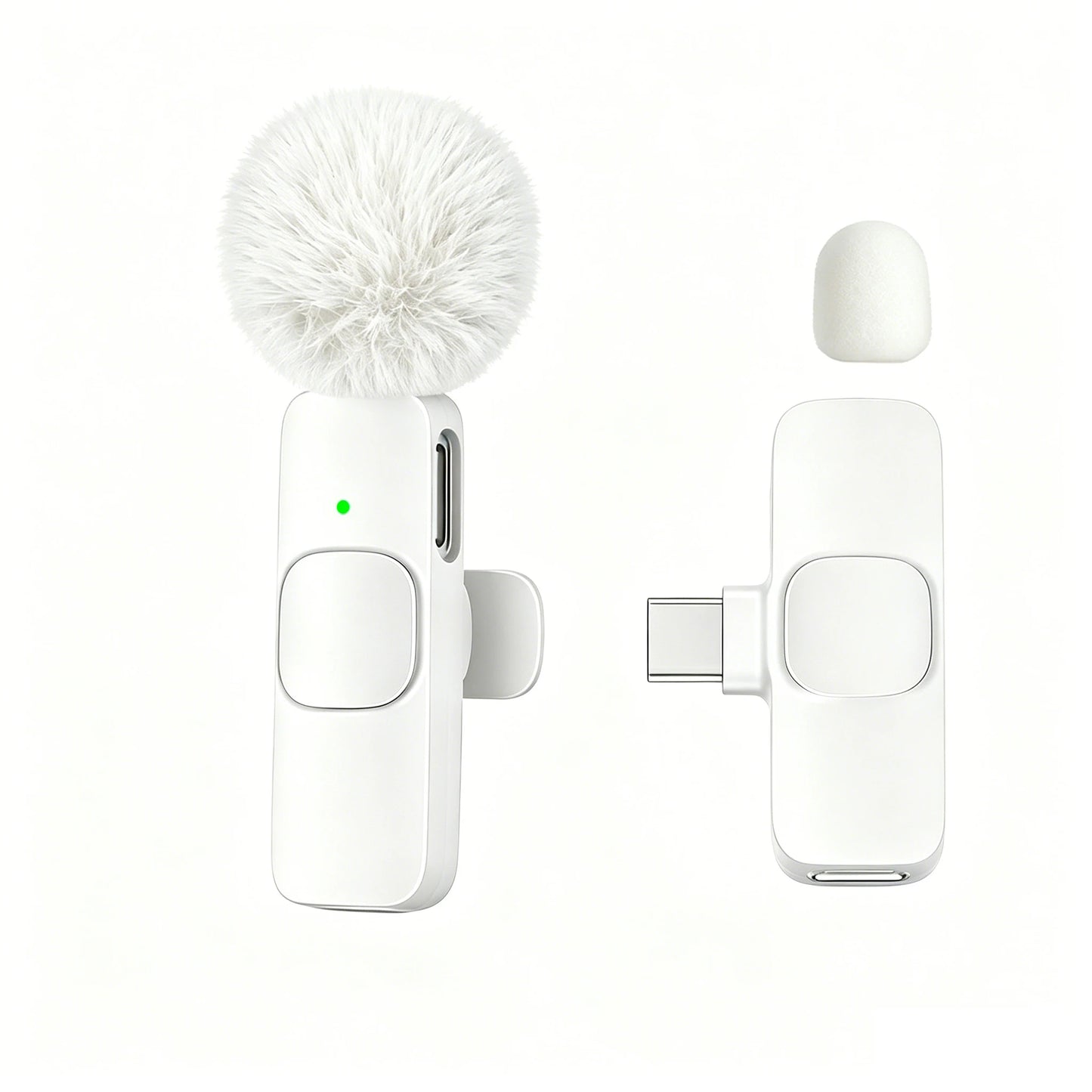 Type-C Port Professional Wireless Lavalier Microphone for Smartphones, Computers and Cameras, Plug and Play