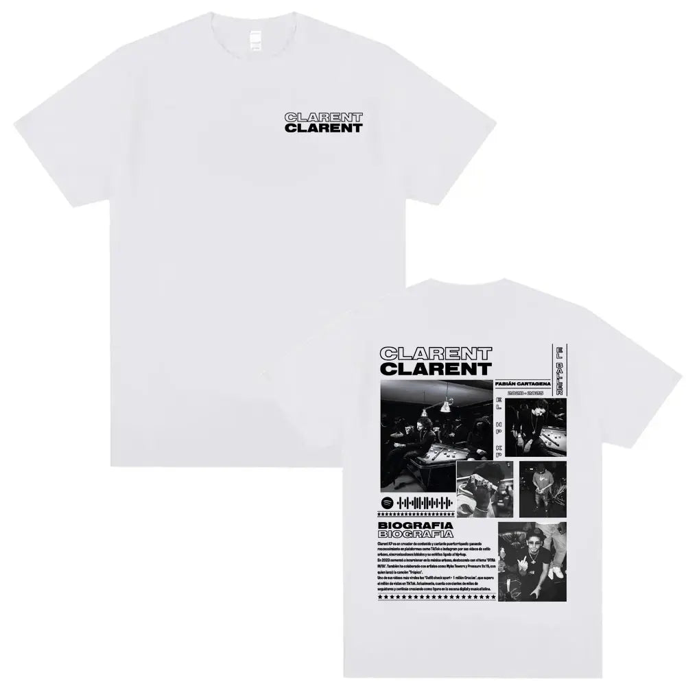 Rapper Clarent Kp Album 2025 Tour Cover T Shirts Men Women Harajuku Hip Hop Streetwear Tee Shirt Casual Cotton Oversized T-shirt