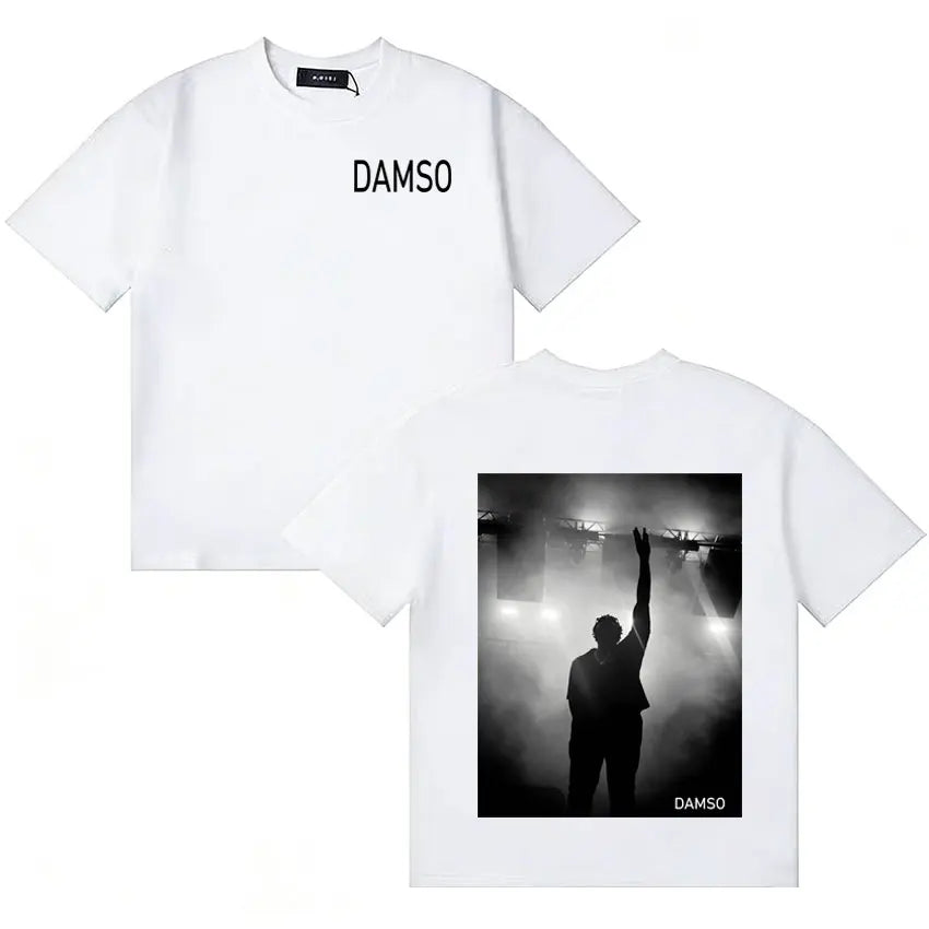 Singer Damso Harajuku Graphics Short Sleeve T Shirt Mens Womens Hip-Hop French Rapper High Quality Casual Loose Tshrit Teenagers
