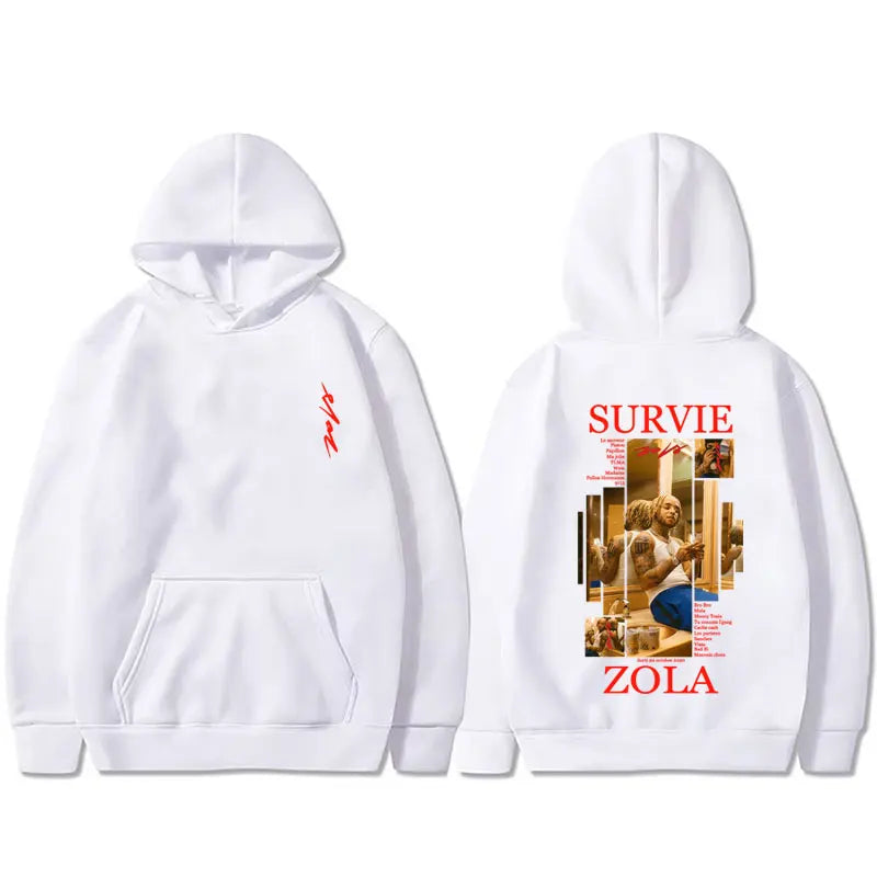 Rapper Zola Survie Graphic Hoodie Male Casual Fleece Cotton Sweatshirt Men's Women's Hip Hop Fashion Pop Music Pullover Hoodies