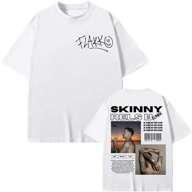 Rapper Rels B Album Poster Graphic T Shirts Men Women Clothing Hip Hop Fashion T-shirts High Quality Cotton Short Sleeve T-shirt