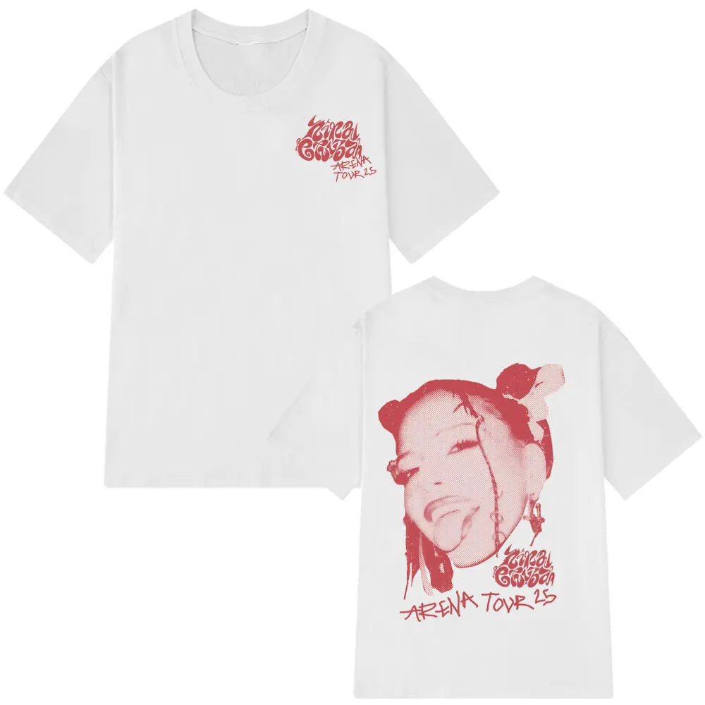 Rapper Nina Chuba Arena Tour 2025 Tees Men Women Hip Hop Fashion Pop Music T-shirts Casual Cotton Oversized Aesthetics T Shirts