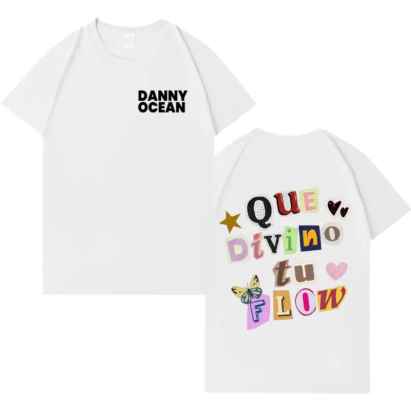 Rapper Danny Ocean Trendy Album T-shirt Men's Fashion Hot Sale Casual Y2K Clothes Oversized Hip Hop Crewneck Short Sleeve Tshrit