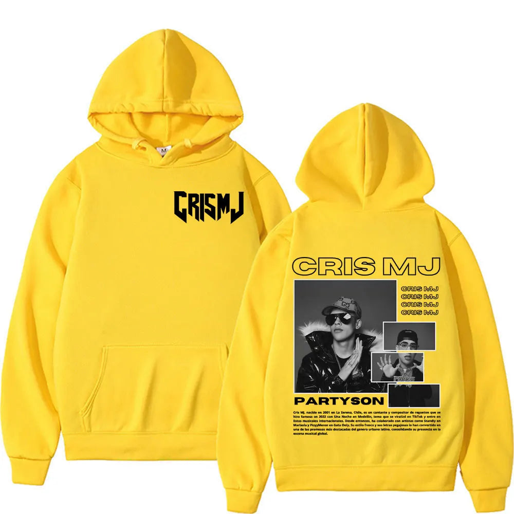 Rapper Cris Mj Tour 2025 Merch Hoodies Men Women Harajuku Fashion High Street Hoodie Tops Oversized Hip Hop Hot Sale Sweatshirts