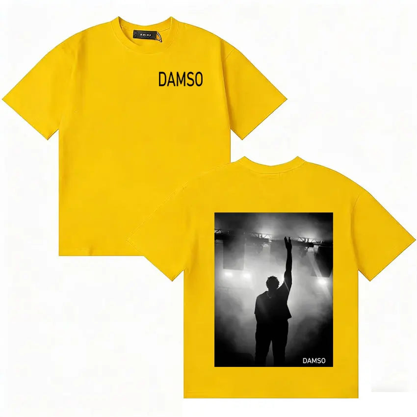Singer Damso Harajuku Graphics Short Sleeve T Shirt Mens Womens Hip-Hop French Rapper High Quality Casual Loose Tshrit Teenagers