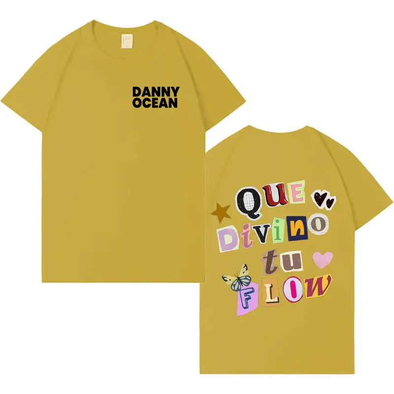 Rapper Danny Ocean Trendy Album T-shirt Men's Fashion Hot Sale Casual Y2K Clothes Oversized Hip Hop Crewneck Short Sleeve Tshrit