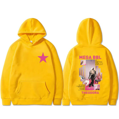 Rapper Theodora Mega Bbl Album Graphic Hoodie Men Women Hip Hop Fashion Pop Music Sweatshirt Male Casual Vintage Pullover Coat