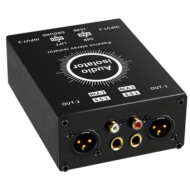 2-Channel XLR Audio Isolator Noise Reduction Filter Eliminates Current Noise 6.5 XLR Mixer Audio Isolators Dual-Channel 6.5 XLR