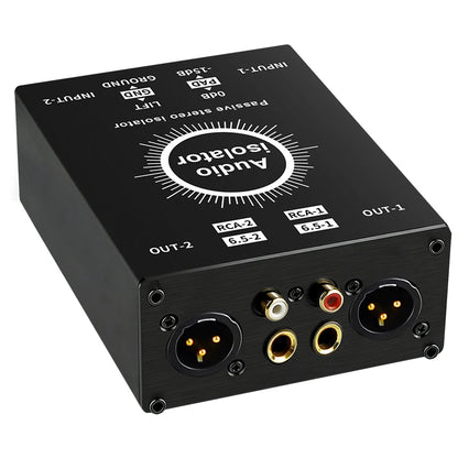 2-Channel XLR Audio Isolator Noise Reduction Filter Eliminates Current Noise 6.5 XLR Mixer Audio Isolators Dual-Channel 6.5 XLR