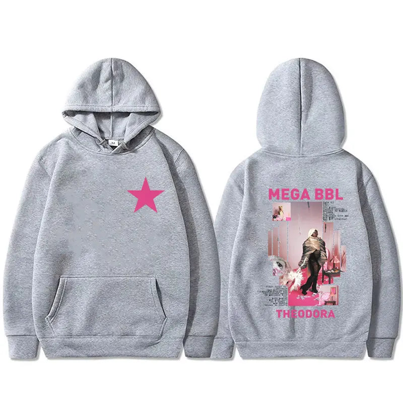Rapper Theodora Mega Bbl Album Graphic Hoodie Men Women Hip Hop Fashion Pop Music Sweatshirt Male Casual Vintage Pullover Coat