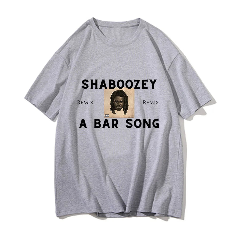 Hip Hop Remix A Bar Song T-shirt Shaboozey Graphic Printing Grunge Tee-shirt Short Sleeve Cotton Tshirt Sudaderas Punk Clothes