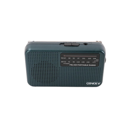 AM/FM portable radio with high sensitivity and high sound quality, uses durable No. 7 batteries, built-in high quality