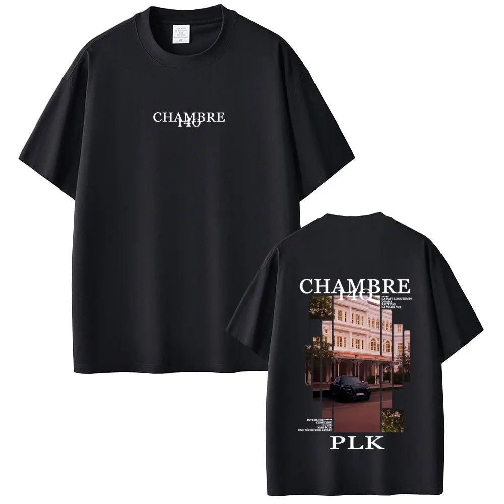 Rapper PLK Chambre 140 Album Graphic T-shirt Men Women Hip Hop Fashion Pop Music T Shirts Male Vintage Casual Oversized Tshirt