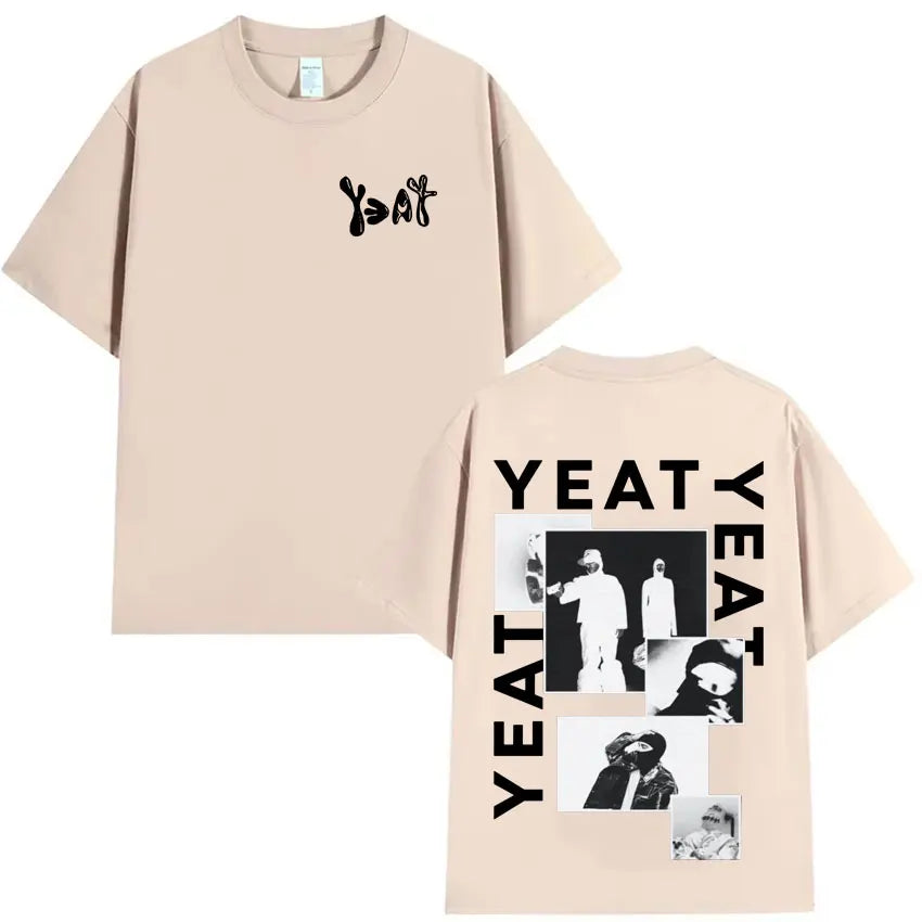 Rapper Yeat Harajuku Graphics Print T-shirt Mens Fashion Clothing Casual Cotton Short Sleeve Summer Oversized Streetwear T Shirt
