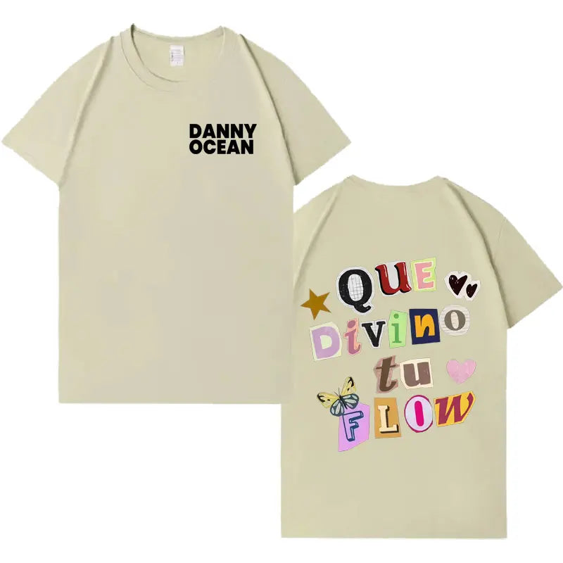 Rapper Danny Ocean Trendy Album T-shirt Men's Fashion Hot Sale Casual Y2K Clothes Oversized Hip Hop Crewneck Short Sleeve Tshrit