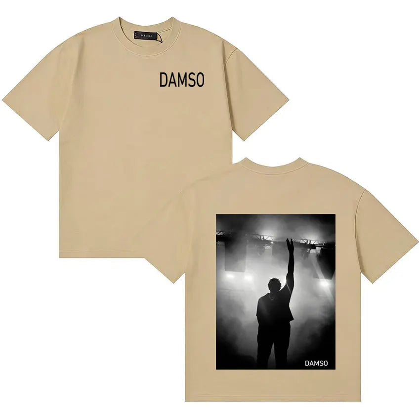 Singer Damso Harajuku Graphics Short Sleeve T Shirt Mens Womens Hip-Hop French Rapper High Quality Casual Loose Tshrit Teenagers