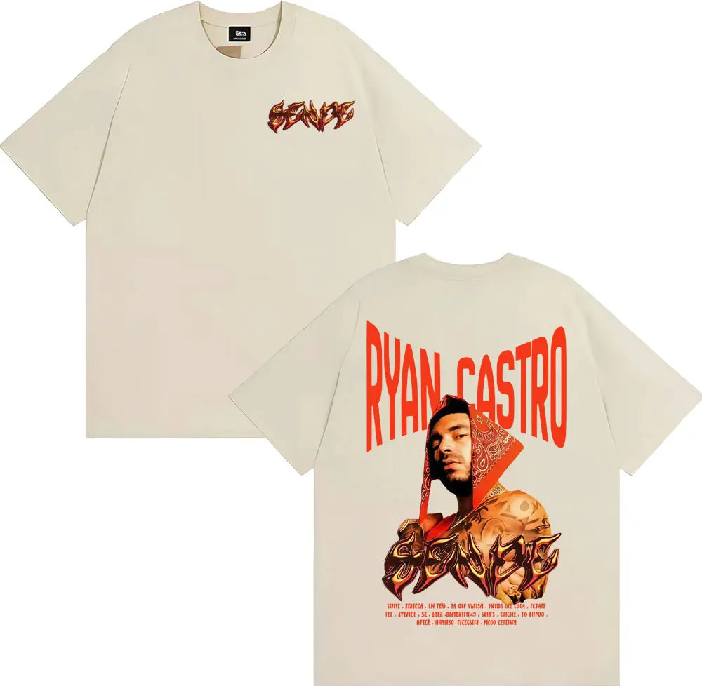Rapper Ryan Castro Album Tour Graphic T Shirt Men Women Fashion Hip Hop Vintage T-shirts Cotton Casual Short Sleeve T-shirt Tops