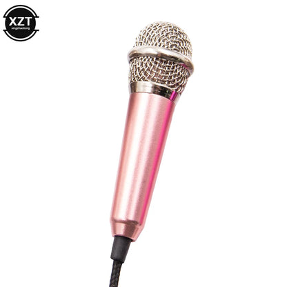 Newest Mini Jack 3.5mm Studio Lavalier Professional Microphone Handheld Mic for Computer for iPhone ipad karaoke