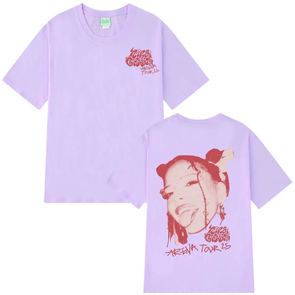 Rapper Nina Chuba Arena Tour 2025 Tees Men Women Hip Hop Fashion Pop Music T-shirts Casual Cotton Oversized Aesthetics T Shirts