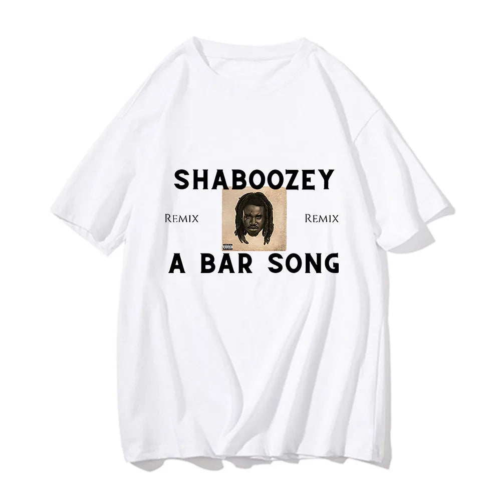 Hip Hop Remix A Bar Song T-shirt Shaboozey Graphic Printing Grunge Tee-shirt Short Sleeve Cotton Tshirt Sudaderas Punk Clothes