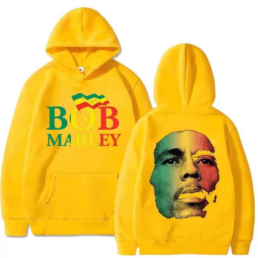 Rapper Bob Marley 2025 New Album Graphic Hoody Unisex Hip Hop Oversized Sweatshirt Fashion Fleece Long Sleeve Hoodies Streetwear