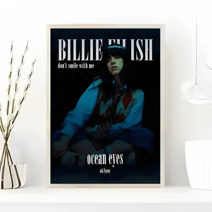 1pc Famous Singer B-billieS Singer Poster Art with prints Home bedroom living room decoration gift