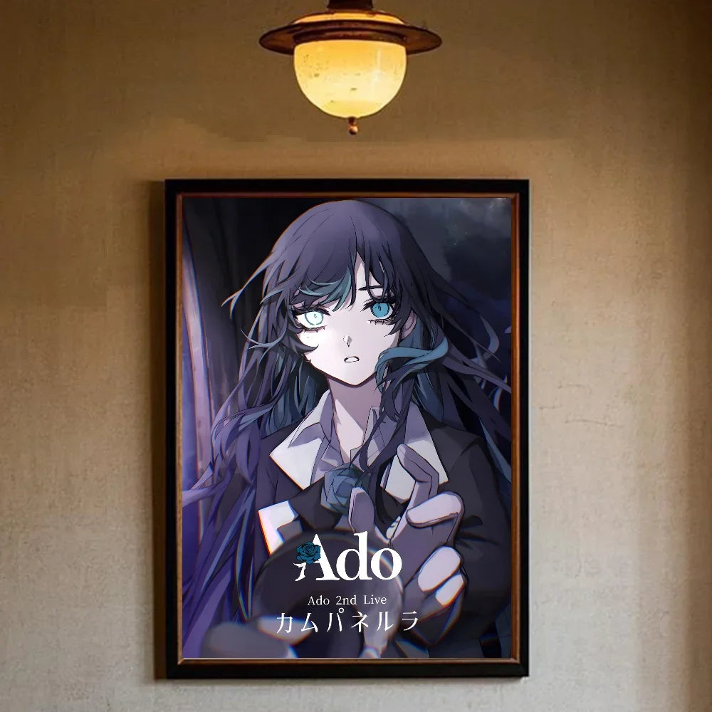 Singer Ado Poster Aesthetic Canvas Painting Posters and Prints Wall Art Picture For Living Room Decoration