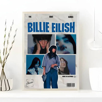 1pc Famous Singer B-billieS Singer Poster Art with prints Home bedroom living room decoration gift