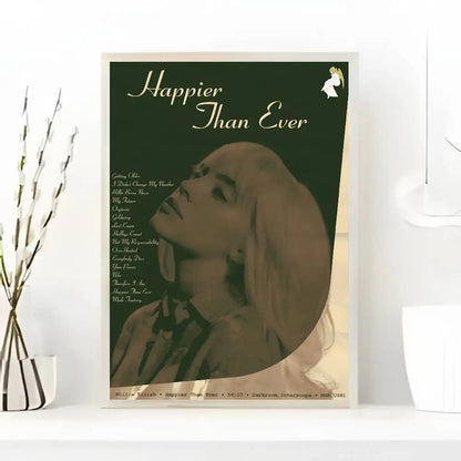 1pc Famous Singer B-billieS Singer Poster Art with prints Home bedroom living room decoration gift