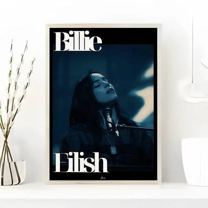 1pc Famous Singer B-billieS Singer Poster Art with prints Home bedroom living room decoration gift
