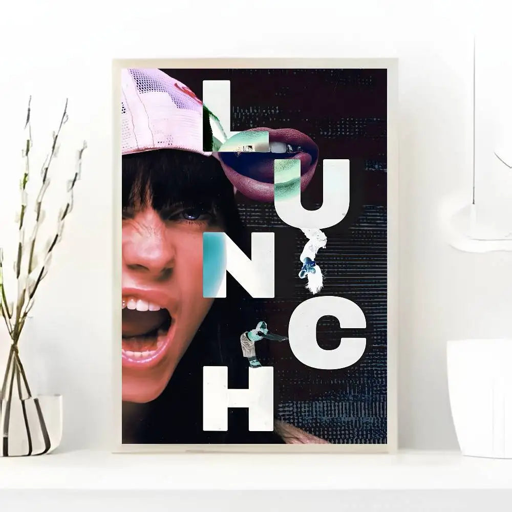 1pc Famous Singer B-billieS Singer Poster Art with prints Home bedroom living room decoration gift