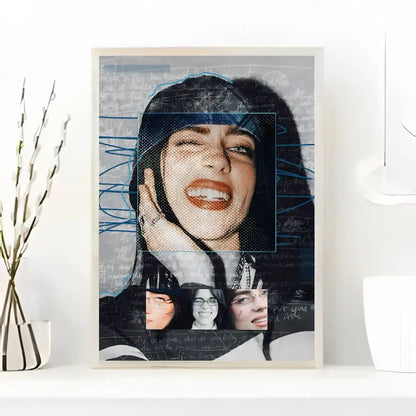 1pc Famous Singer B-billieS Singer Poster Art with prints Home bedroom living room decoration gift