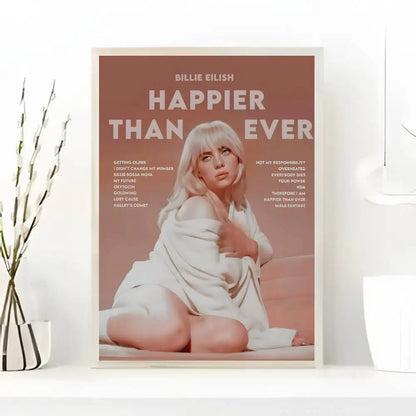 1pc Famous Singer B-billieS Singer Poster Art with prints Home bedroom living room decoration gift
