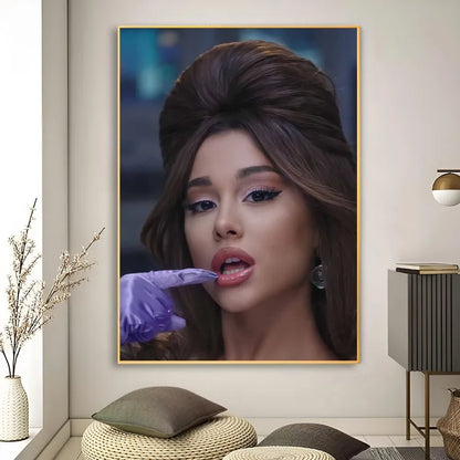 Music Art Poster Ariana Grande Poster Retro Print Poster Paper Waterproof High Quality Sticker Home Living Room Bar Wall Decor