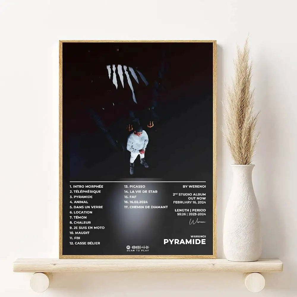 W-Werenoi Pyramide Singer Album Poster HD art sticky wall waterproof home living room bedroom bar aesthetic decoration