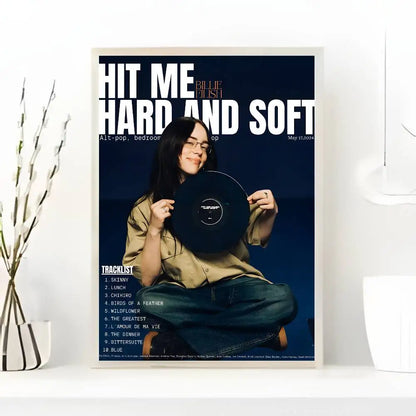 1pc Famous Singer B-billieS Singer Poster Art with prints Home bedroom living room decoration gift
