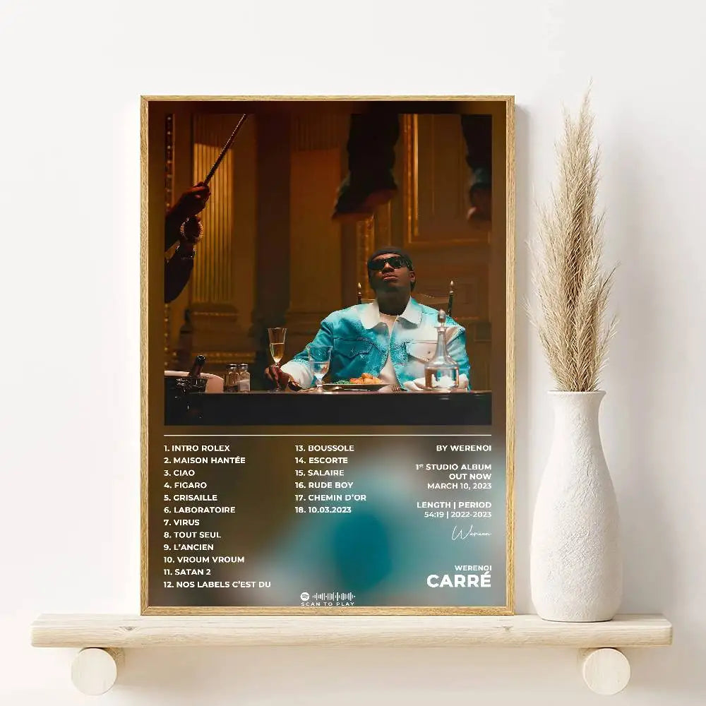 W-Werenoi Pyramide Singer Album Poster HD art sticky wall waterproof home living room bedroom bar aesthetic decoration