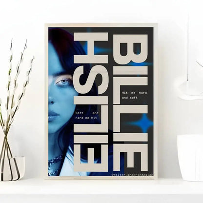 1pc Famous Singer B-billieS Singer Poster Art with prints Home bedroom living room decoration gift