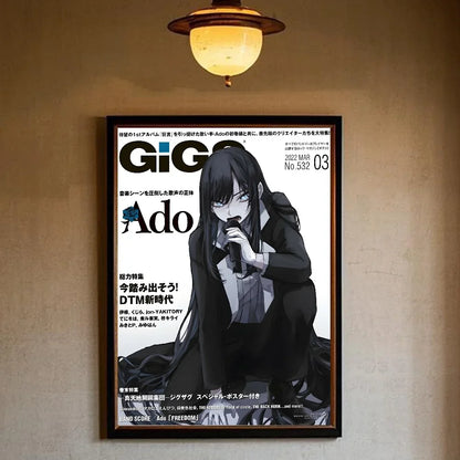 Singer Ado Poster Aesthetic Canvas Painting Posters and Prints Wall Art Picture For Living Room Decoration