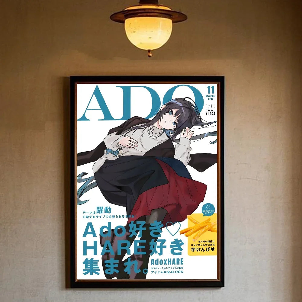 Singer Ado Poster Aesthetic Canvas Painting Posters and Prints Wall Art Picture For Living Room Decoration