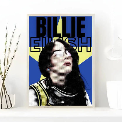 1pc Famous Singer B-billieS Singer Poster Art with prints Home bedroom living room decoration gift