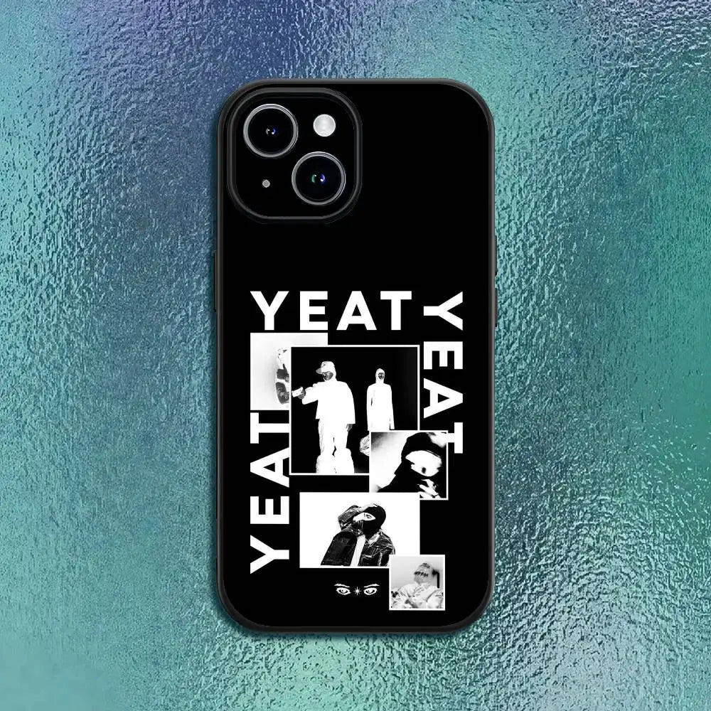 Yeat Lyfestyle Phone Case For IPhone 17 12 13 14 15 16Pro Max Plus Classic black soft shell