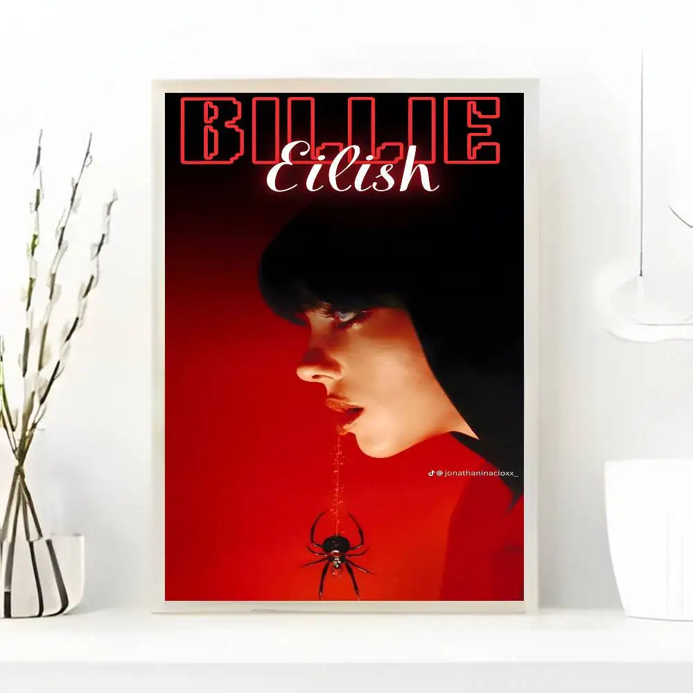 1pc Famous Singer B-billieS Singer Poster Art with prints Home bedroom living room decoration gift