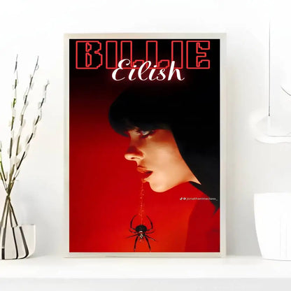 1pc Famous Singer B-billieS Singer Poster Art with prints Home bedroom living room decoration gift